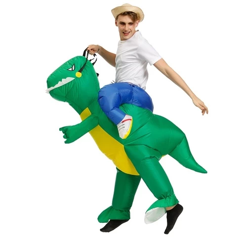 Kids Adult Carnival Toy Party Air Blow Up Halloween Animal Mascot Inflatable Walking Dinosaur Costume