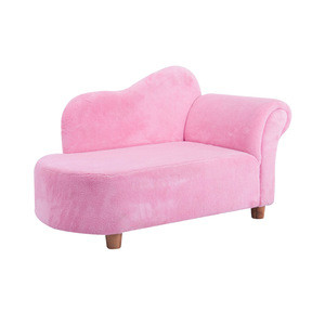 Kids indoor french style velvet Chaise Lounge chair