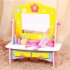 Kids Simulation Pretending Role Play set wooden Dressing Table Toy