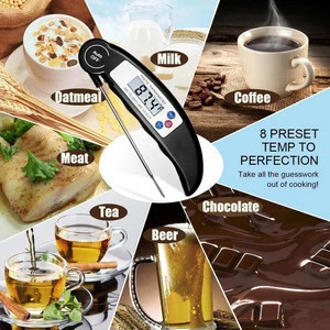 Kitchen Household Thermometer Digital Food Meat Probe BBQ Temperature Tools LCD Display with Retail Packaging