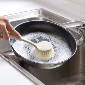 Kitchen long handle pan brush Household hanging sink stove top cleaning pan brush