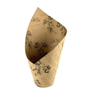 Kraft paper flower plant pot cover  bouquet sleeve biodegradable recyclable flower sleeve
