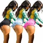 L06854 Wholesale Fashion Women Clothing Summer Denim Short Pants Woman Jeans 2021