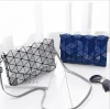 Ladies luminous geometric chain leather messenger handbags small shoulder bag for women