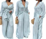 Lady oem factory long sleeve stripe Draped crepe Caftan maxi dress kaftans