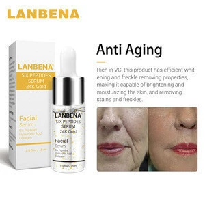 LANBENA Vitamin C Serum Six Peptides 24K Gold Serum Hyaluronic Acid Serum Anti-Aging Moisturizing Whitening 3pcs Skin Care Set