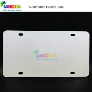 Lancoda 4 holes Aluminum sublimation license plate