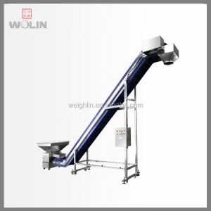 Large Big Small Food Fruits Bulk Material Easy Released Cleant Belt Inclined PU PVC Roller Motor Food Conveyor SLAT Conveyor