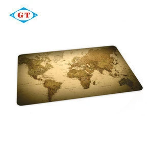 Large size map printed custom gaming mouse pad