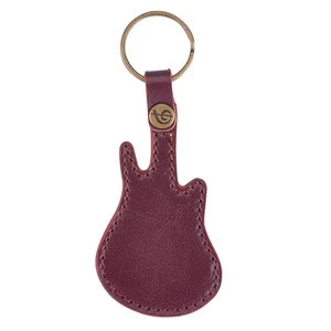 leather Guitar Pick holder keychain custom free