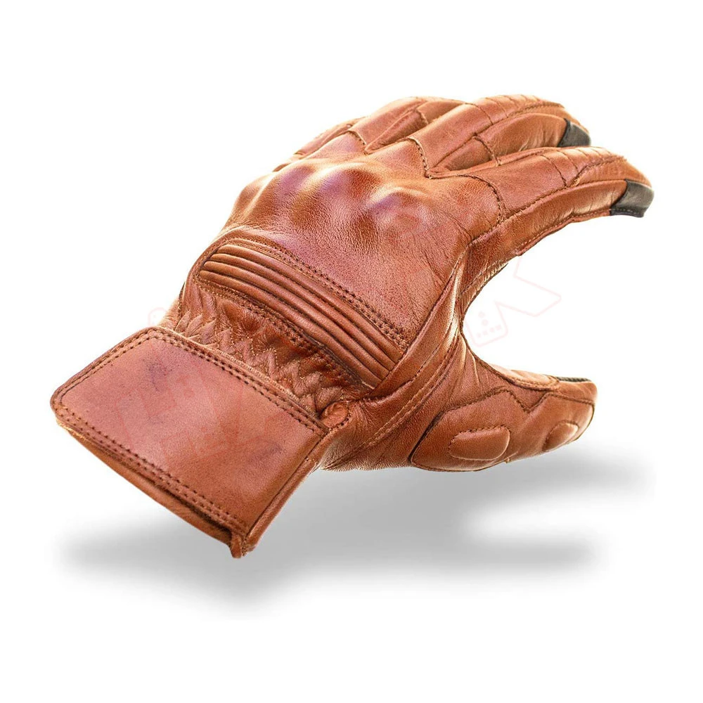 Leather Motorcycle Gloves / Comfortable Riding Protection Motorbike Racing Gloves