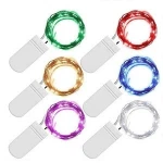 Led Copper Wire String Light  CR2032 Button Battery Box Micro Mini LED Copper Lights String  Decorative Lights String