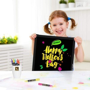LED Drawing Painting Board 24&quot; x 16&quot; Erasable Non Porous Glass Surface Blackboard with 8 Markers