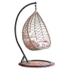 Leisure Outdoor and Indoor Rattan Swing Chairs Single Patio Hanging Chair