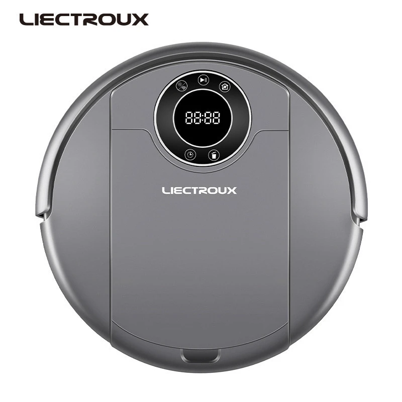 LIECTROUX Robot Vacuum Cleaner ZK808, WiFi App,Map Navigation,Smart Memory,UV Sterilize,Wet Dry Mop,Brushless Motor