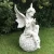 Import life size hand carved stone marble figure woman with wings statue for hotel home park garden ornament from China