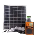 LiFePO4 Solar Emergency Power Station 150W  Portable Solar Lighting System For Home with LED Lamps USB