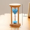 little sand clock watch sand timer hourglass with wooden case desk decor