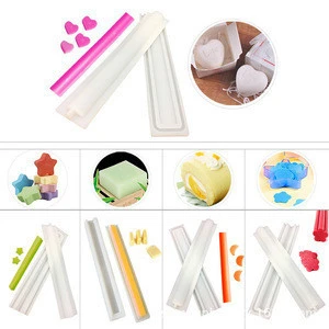 Love diamond moon silicone handmade soap silicone mold long tube mousse cake sandwich decoration tools