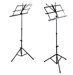 Low cost Amazon hot sell OEM brand music instrument stand wholesaler folding music stand with carry bag