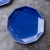 Import Low MOQ Restaurant Blue Round Shape Dessert Dish Ceramic Plate from China