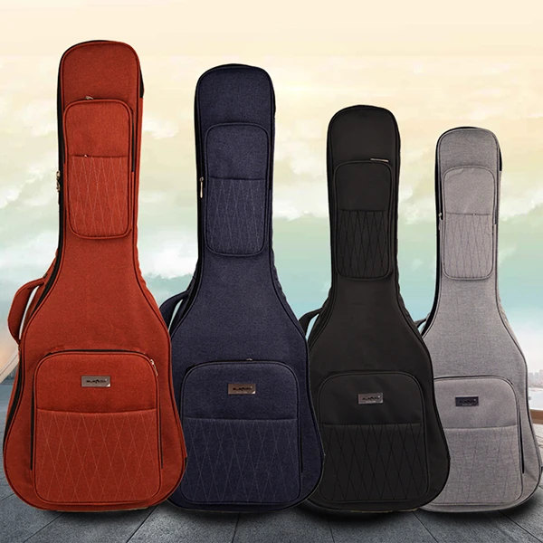 Low price reinforced waterproof tear-resistant comfortable two-tone guitar case