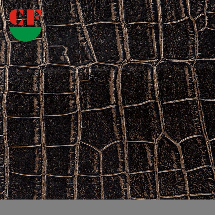 Low price wholesale multi application self adhesive Croco pattern PU synthetic leather