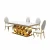 Import Luxurious dining table with stainless steel base Foshan factory wholesale price from China