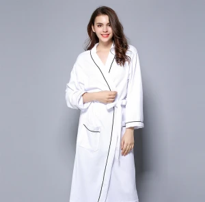 luxury designer wholesale men custom logo wedding sleep cotton Hotel spa robes waffle bathrobe