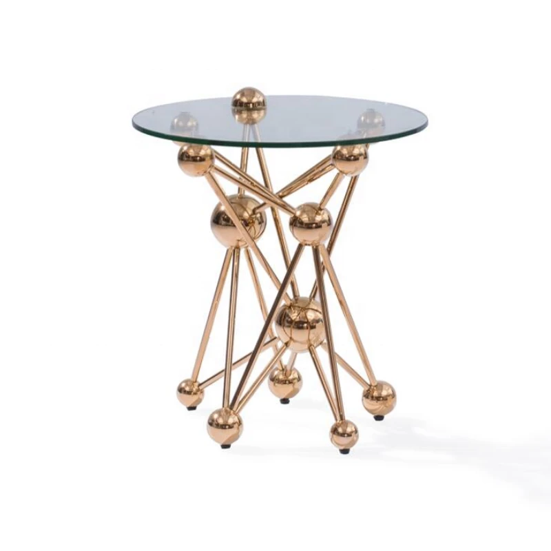 luxury gold glass coffee table/cocktail table/occasional tables