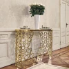 Luxury marble console table Hotel  furniture  stainless steel console table brass console table