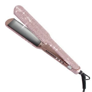 M524 Big Plate size and 12cm extra long plates Crystal Diamond Hair Straightener  Bling Flat Iron Hair iron Bling Bling