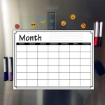 Magnetic Refridge Calendar 17 X 12"/ 12 X 16" Dry Erase Board Fridge Calendar With Icon Magnet
