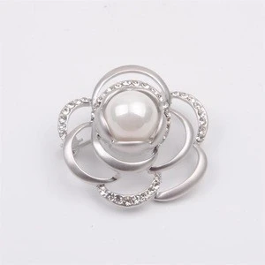 Manufacturer High Quality Lapel Wedding Party Accessory mothers day pearl camellia flower brooch