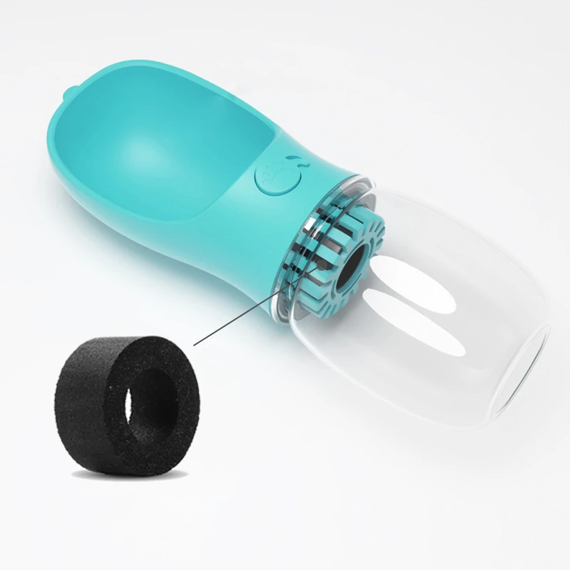 Manufacturer New Design Pet Water Bottle with Carbon Filter Outdoor Travel Portable Dog Water Bottle