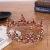 Import MAR025 Classic baroque round miss universe diamond pearl princess bridal tall tiara pageant wedding crown from China