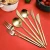 Import Matte gold flatware cutlery set korean stainless steel chopsticks flatware gold from China