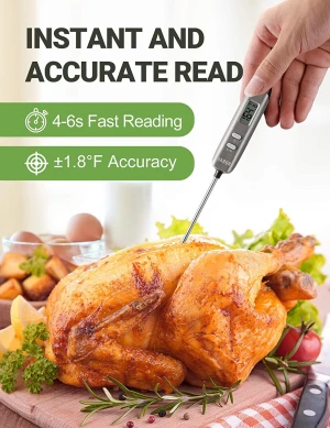 Meat Thermometer, Instant Read Thermometer Digital Cooking Thermometer, Candy Thermometer with Super Long Probe for Kitchen BBQ