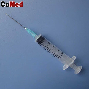 Medical sterile plastic 1ml syringe with injection needle