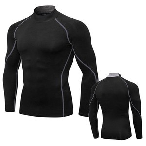 Men&#39;s Compression Baselayer Mock Neck Long Sleeve Thermal Winter Sports Shirts