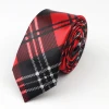Men&#x27;s Slim Tie Striped Plaid Rainbow Necktie 145CM Length 5CM Width Party Pub Fashion Skinny Ties For Suit Shirt Accessories