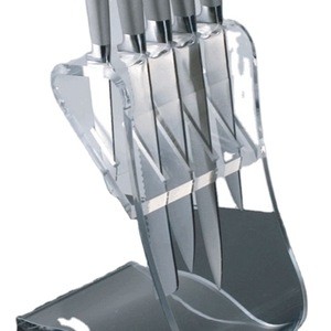 Messerstahl 6 Piece Aurora Stainless Steel Kitchen Knife Chef Block Set- Wholesale Pricing- Landed in USA- Ready to Ship
