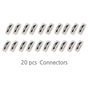 Metal Fan pull chain extension, ceiling fan chain connector,Diameter 3.2mm 16 Feet Long with 20 PCS Connector