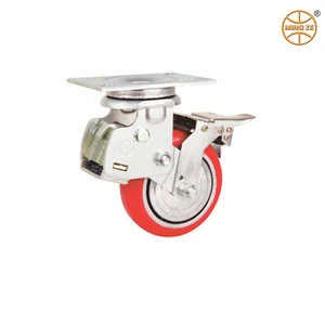 Mingze Spring 100 125 150 200 Spring Load Industrial Wheel Casters/Shock Absorption Castors for Plant Equipment Transferring