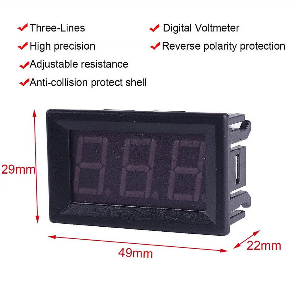 mini 0.56 led digital DC4.5-30V for motorcycle for arduino volt panel digital display voltmeter voltage meter