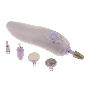 Mini Battery Power Electric Nail Shaper Polisher Grinder 5 Bits Manicure and Pedicure Kit Nail Drill