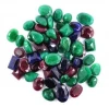 mixed sizes faceted loose gemstone aa quality dyed emerald ruby sapphire gemstone