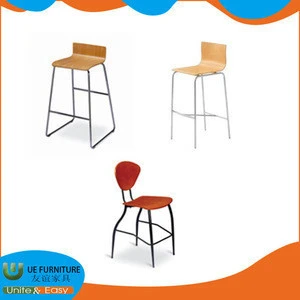 Modern design wood durable high bar stool chair