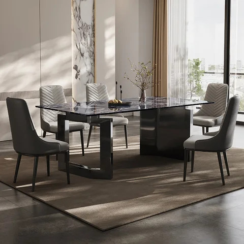 Buy Modern Minimalist Dining Table Marble Square Luxury Dining Table Photo Inspiration