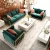 Import Modern Rose Gold Stainless Steel Luxury Sofa Sets Living Room Furniture Fabric Sofa from China